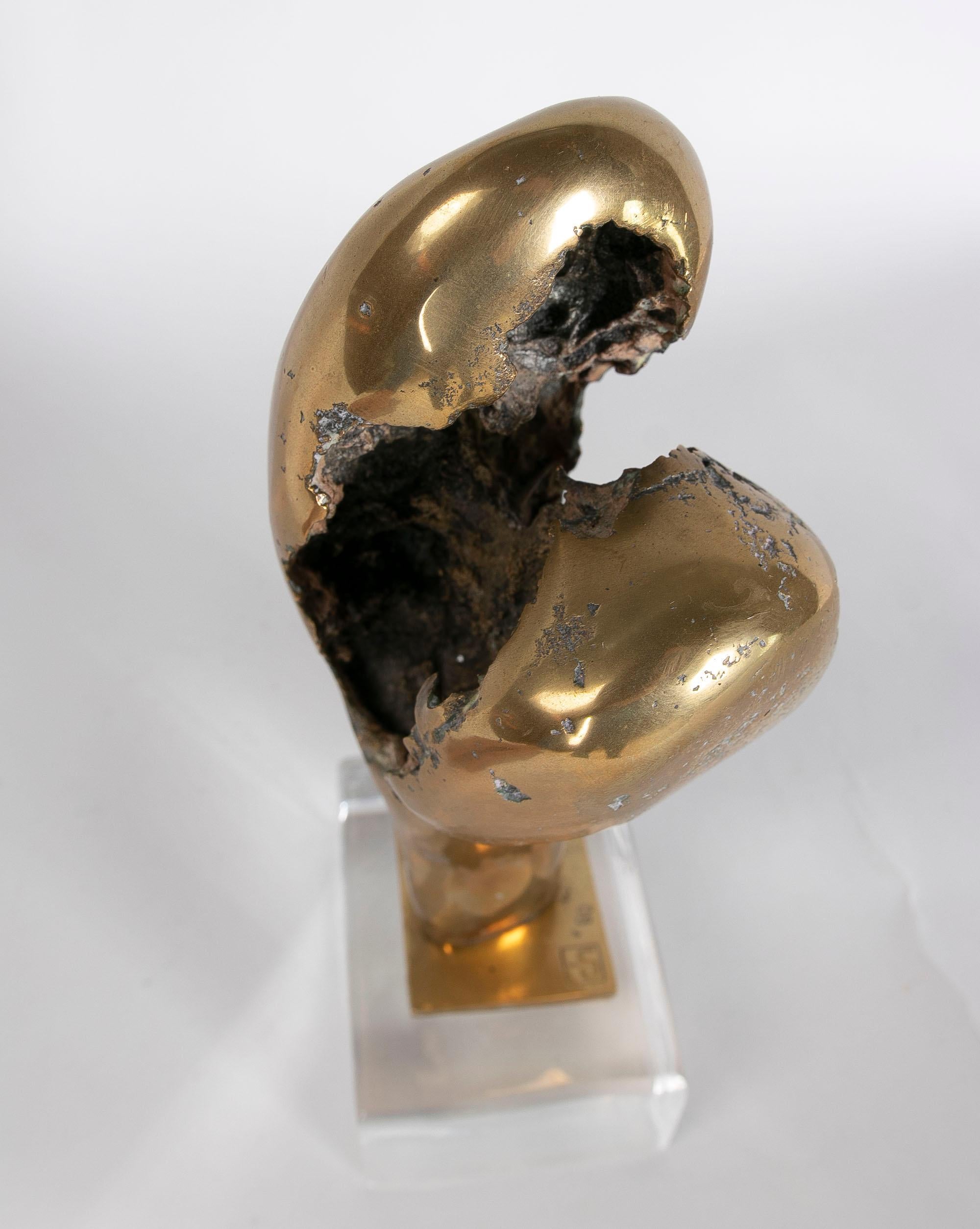 1980s Abstract Bronze Sculpture by the Artist David Marshall For Sale 9