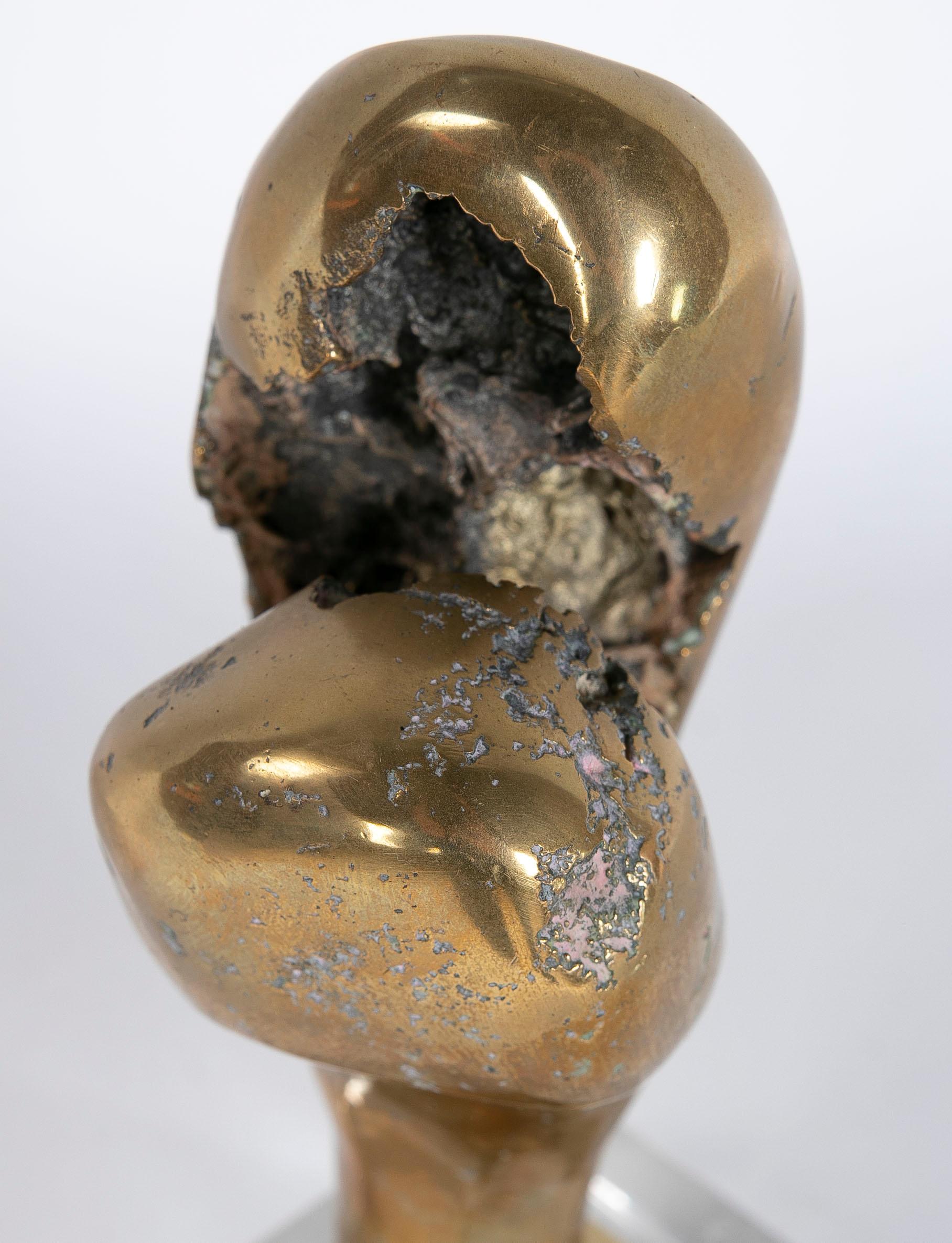 Sculpture abstraite en bronze de l'artiste David Marshall des années 1980 en vente 11