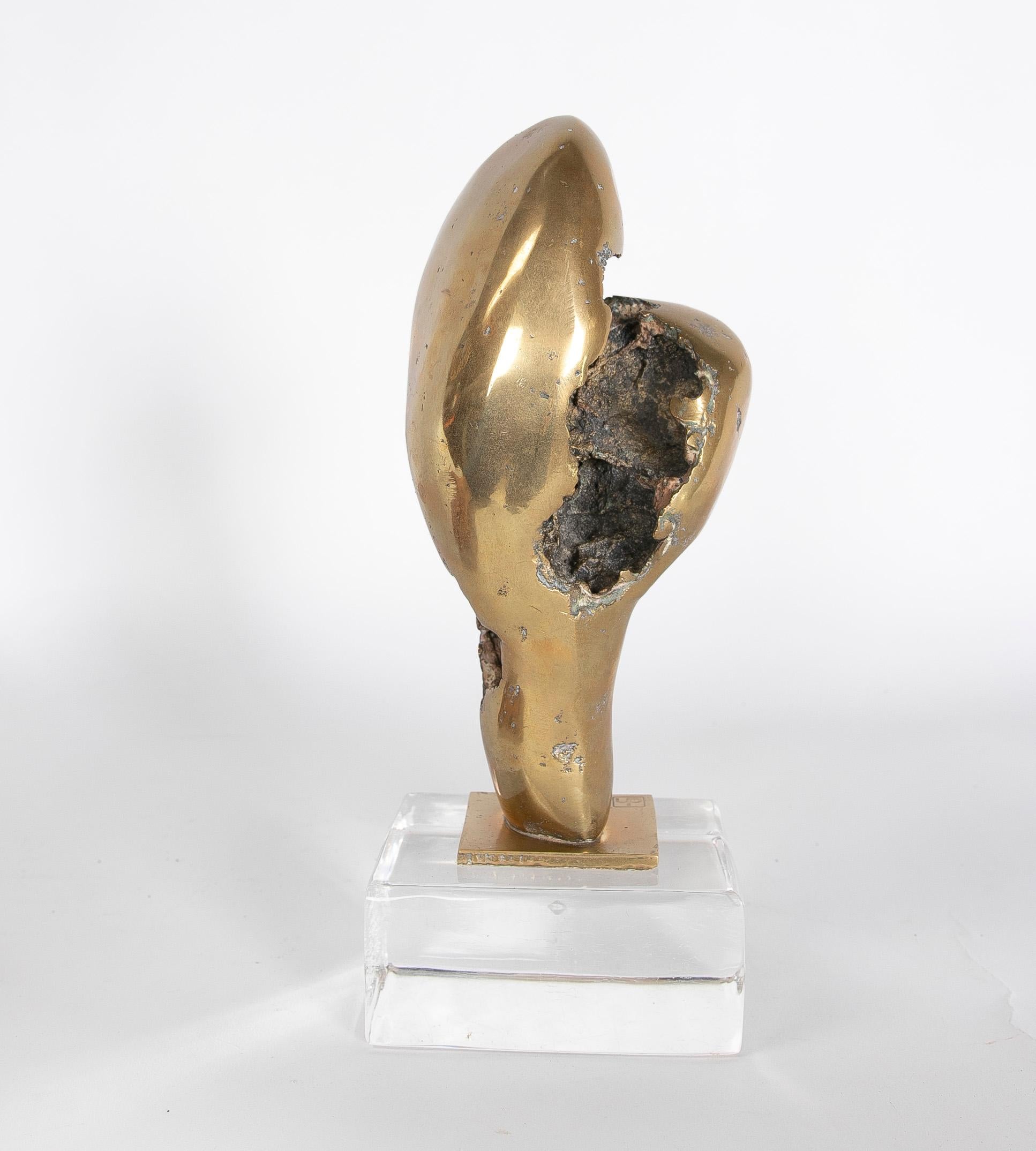 Sculpture abstraite en bronze de l'artiste David Marshall des années 1980 en vente 2