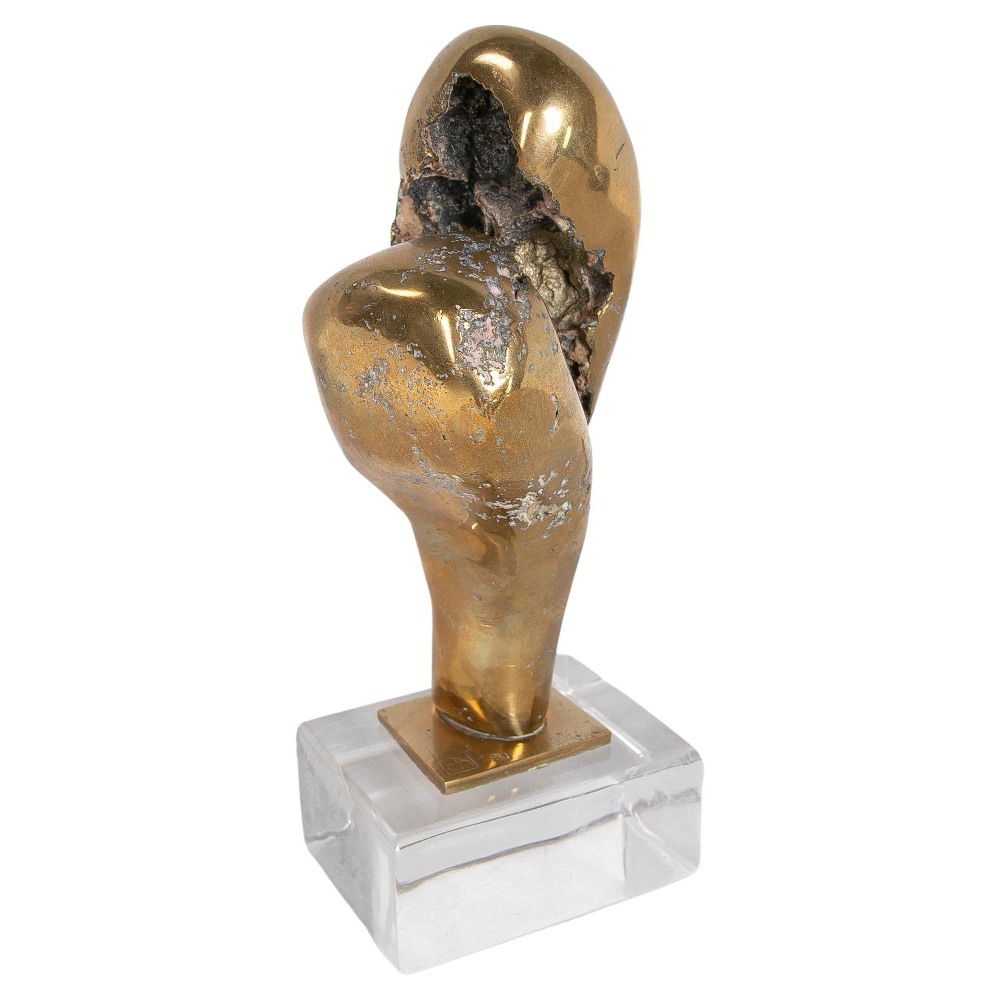 Sculpture abstraite en bronze de l'artiste David Marshall des années 1980 en vente