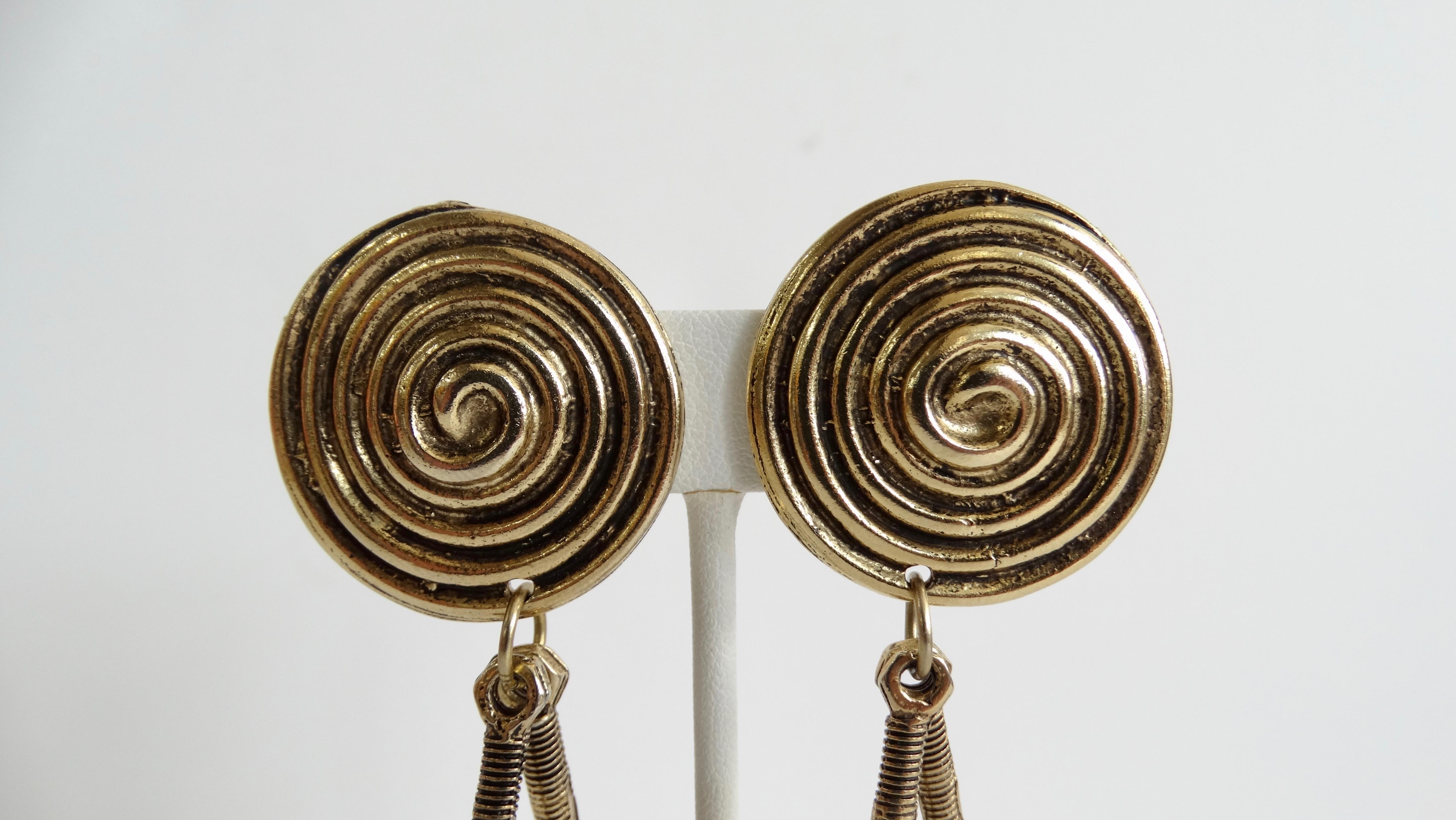 1980s Abstract Dangle Earrings  In Good Condition In Scottsdale, AZ