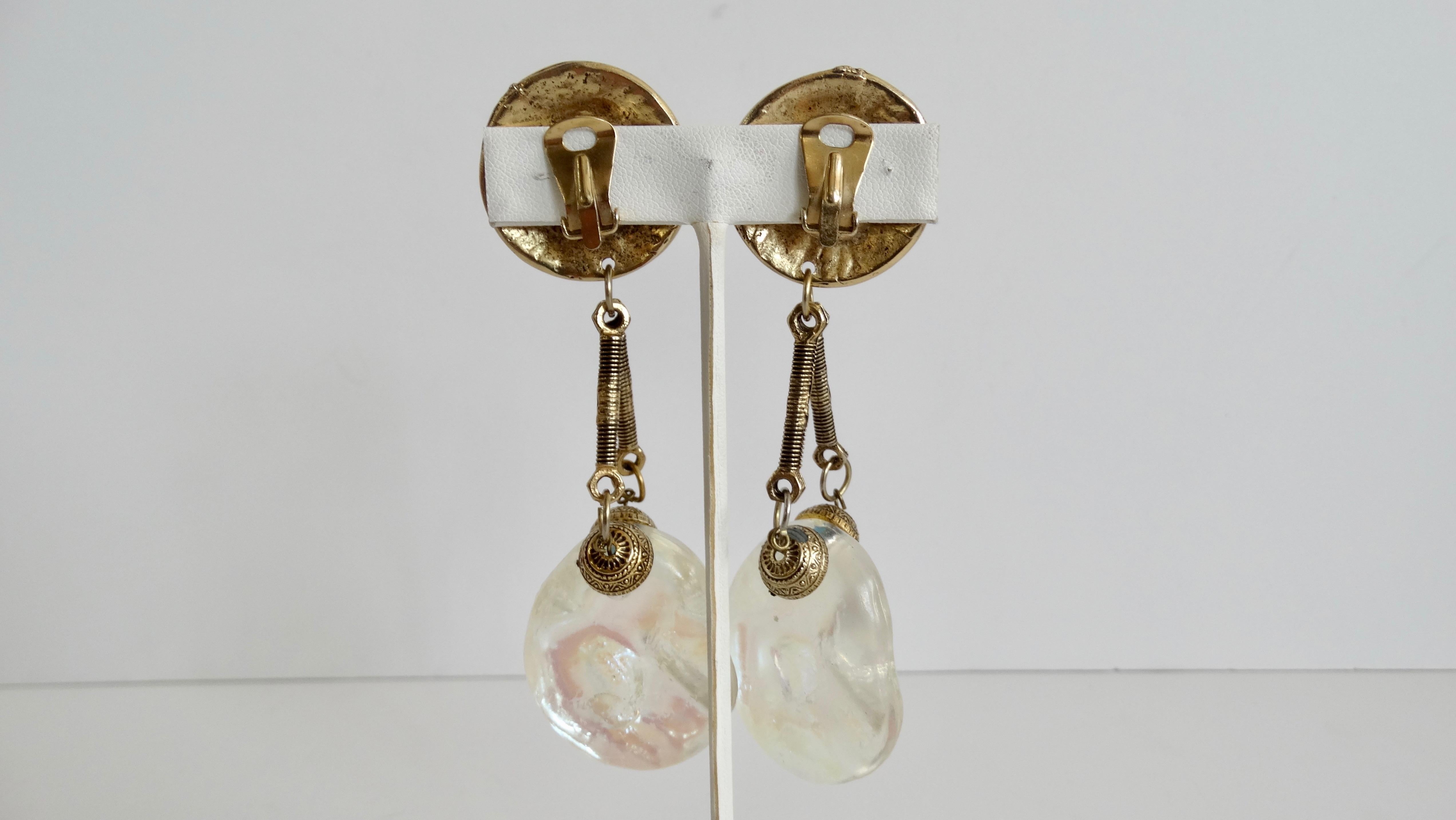 Women's or Men's 1980s Abstract Dangle Earrings 