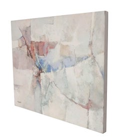 Pintura abstracta de los 80 36" x 28" Firmada Merril Arte original moderno de mediados de siglo