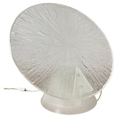 1980s Acrylic Disc Table Lamp by Rougier