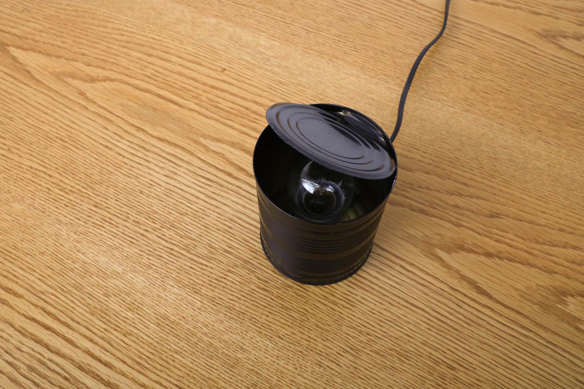 1980s Ad van Berlo Black Tin Can Lamp Produced by Vrieland Design 5