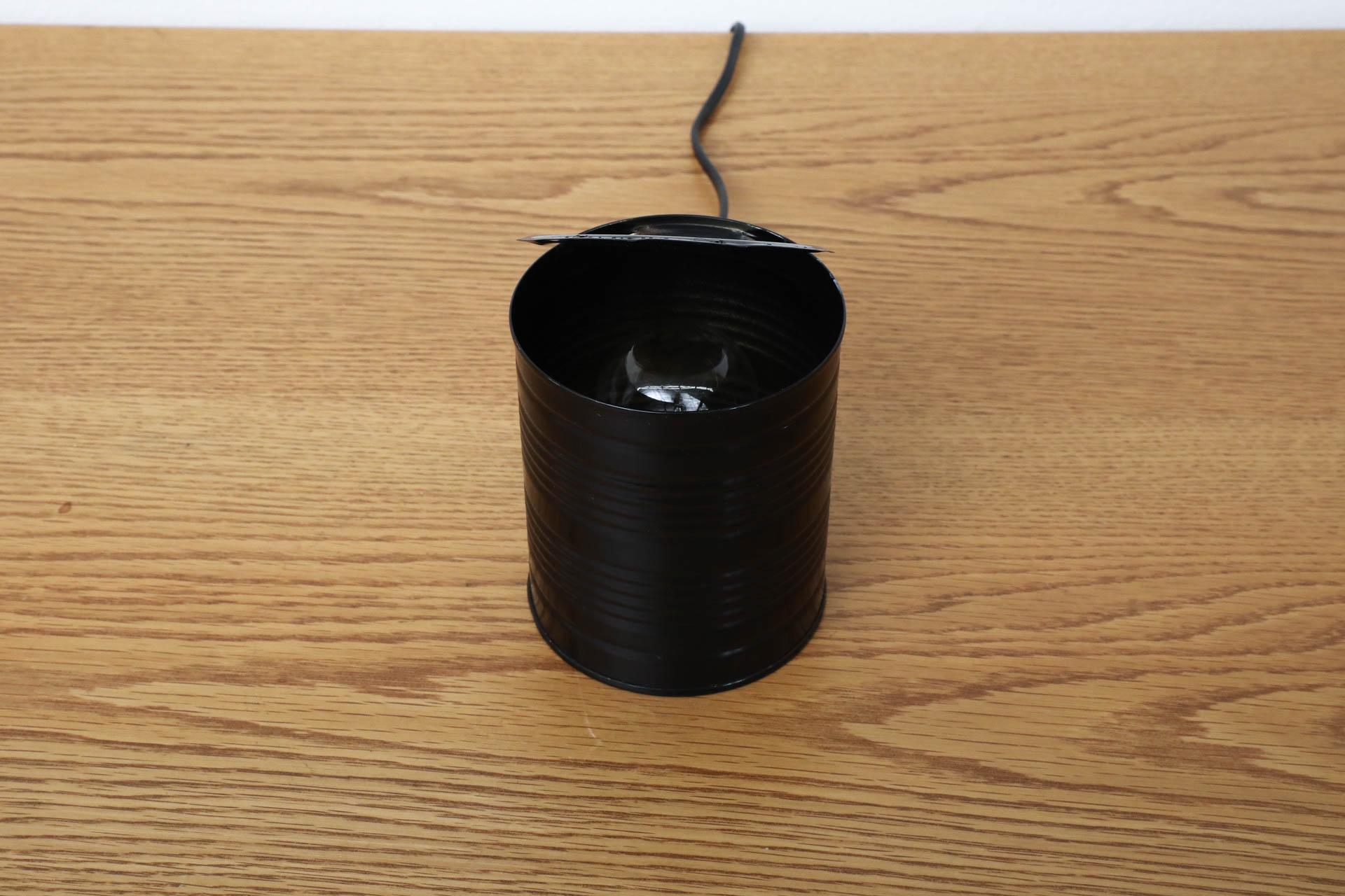 Late 20th Century 1980s Ad van Berlo Black Tin Can Lamp Produced by Vrieland Design