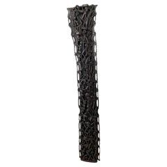 1980's African Makonde Ebony Tree of Life Art Sculpture XL for Wall Art Display