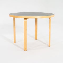 1980s Aino and Alvar Aalto for Artek 90A Round Dining Table 40"