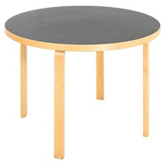 1980s Aino and Alvar Aalto for Artek 90A Round Dining Table 40"