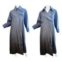 1980 Alaïa Oversized Glossed Nylon Vintage Trench Coat Jacket Archive Piece