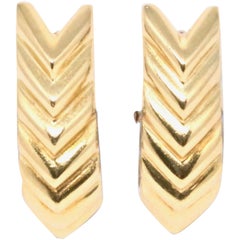1980s Aldo Cipullo 18 Karat Yellow Gold Earrings