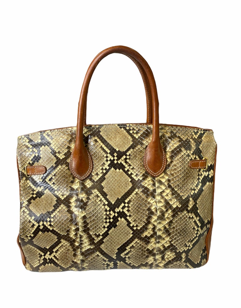 1980S ALETA FOR BLOOMINGDALES Snake Skin and Leather Purse For Sale at  1stDibs