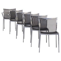 1980s Aluminium and Netwaeve Dining Chairs for Zanotta, Set of 6