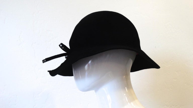 Vintage Amen Wardy Hat Black Wool With Sequin Bow on back of hat il_fullxfull.2872295572_dv4x.jpg main image 3