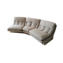 1980s American 3 Section Modular Sofa by Preview Furniture inc Ottoman