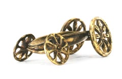 Sculpture en bronze de Robert Lee Morris, « Big Wheel Cigar Car », œuvre d'art des années 1980