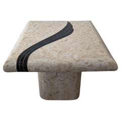 1980s American tessellated stone coffee table - Evgenia second listing of 2