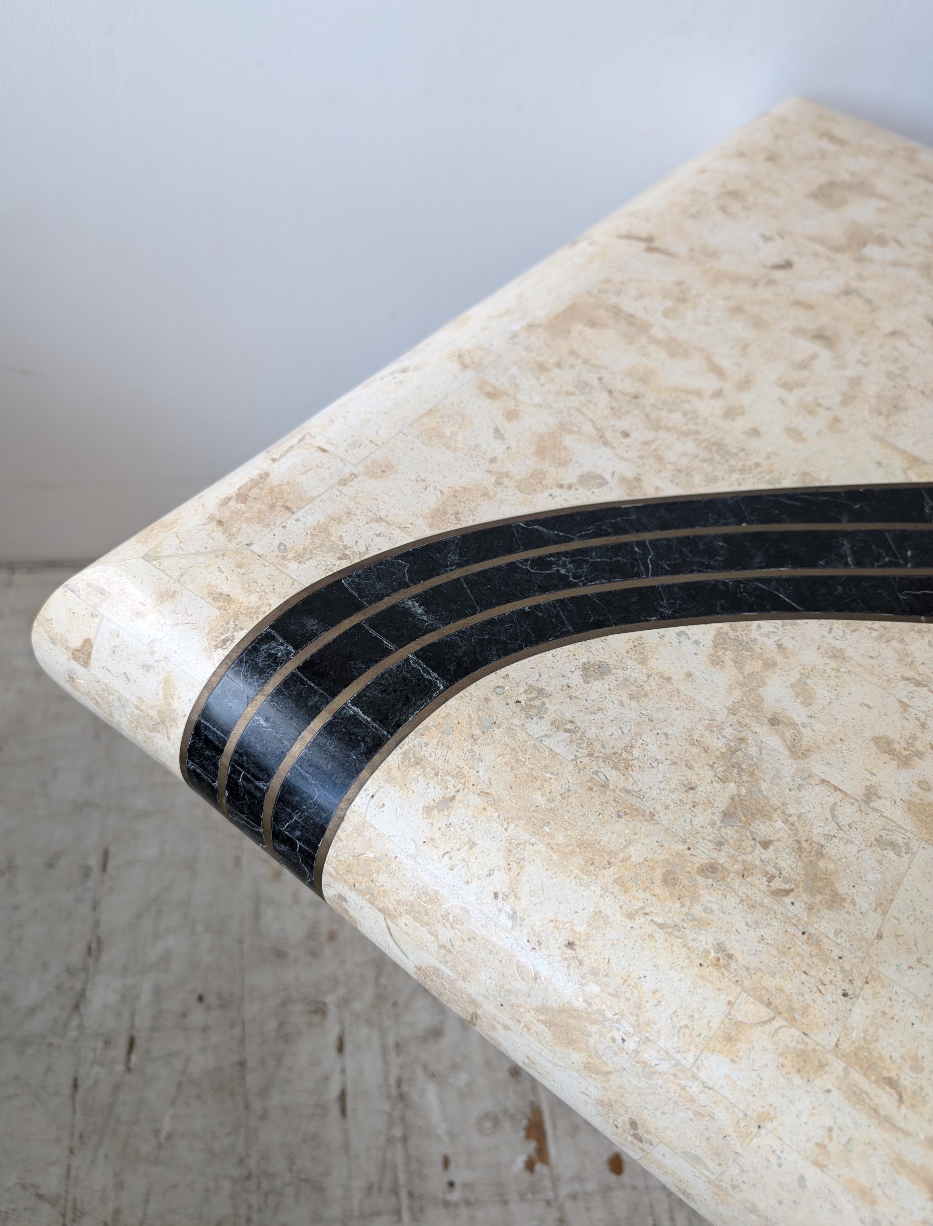 1980s American tessellated stone coffee table - Evgenia first listing of 2 4