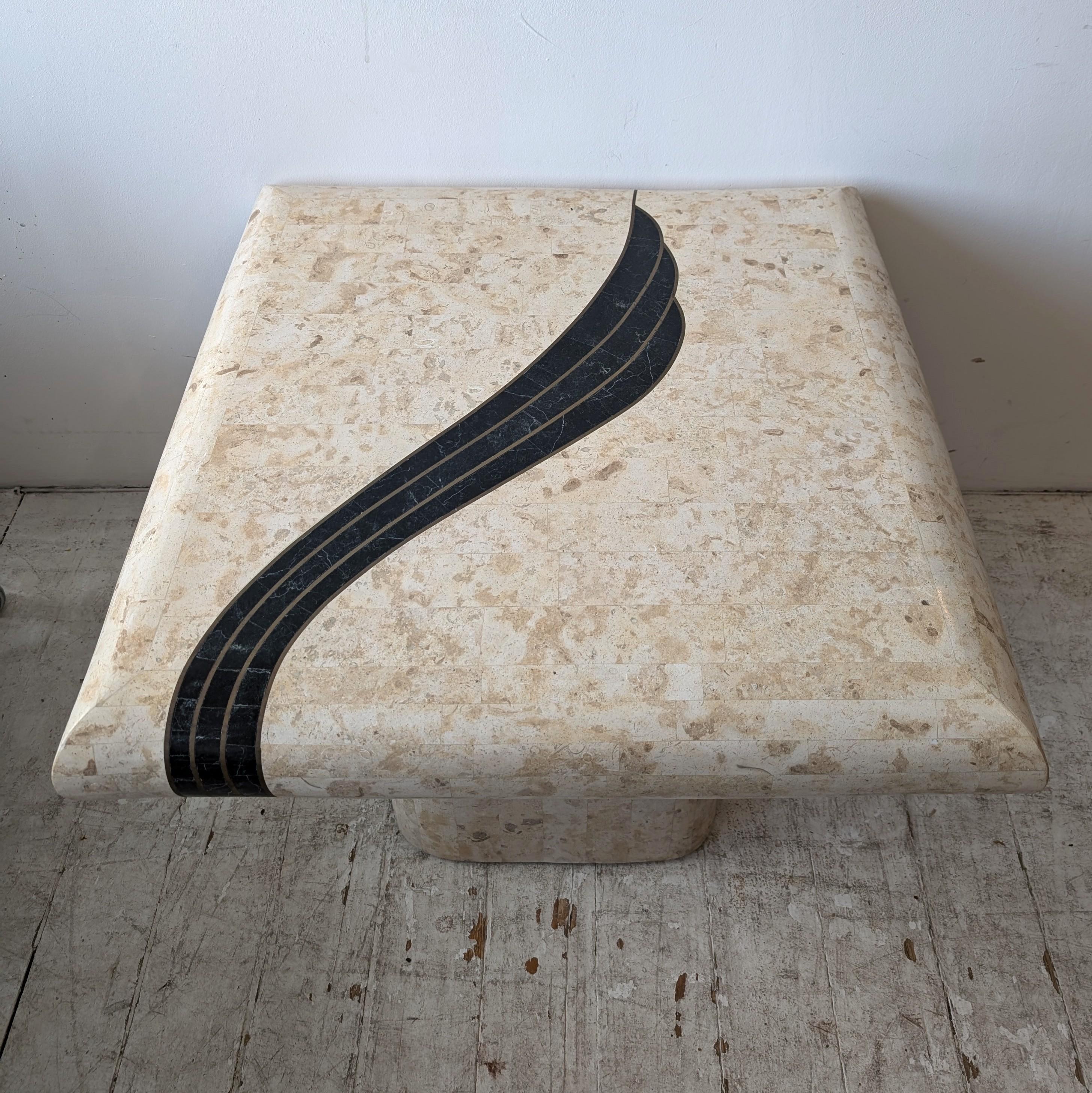 1980s American tessellated stone coffee table - Evgenia first listing of 2 In Good Condition In Hastings, GB