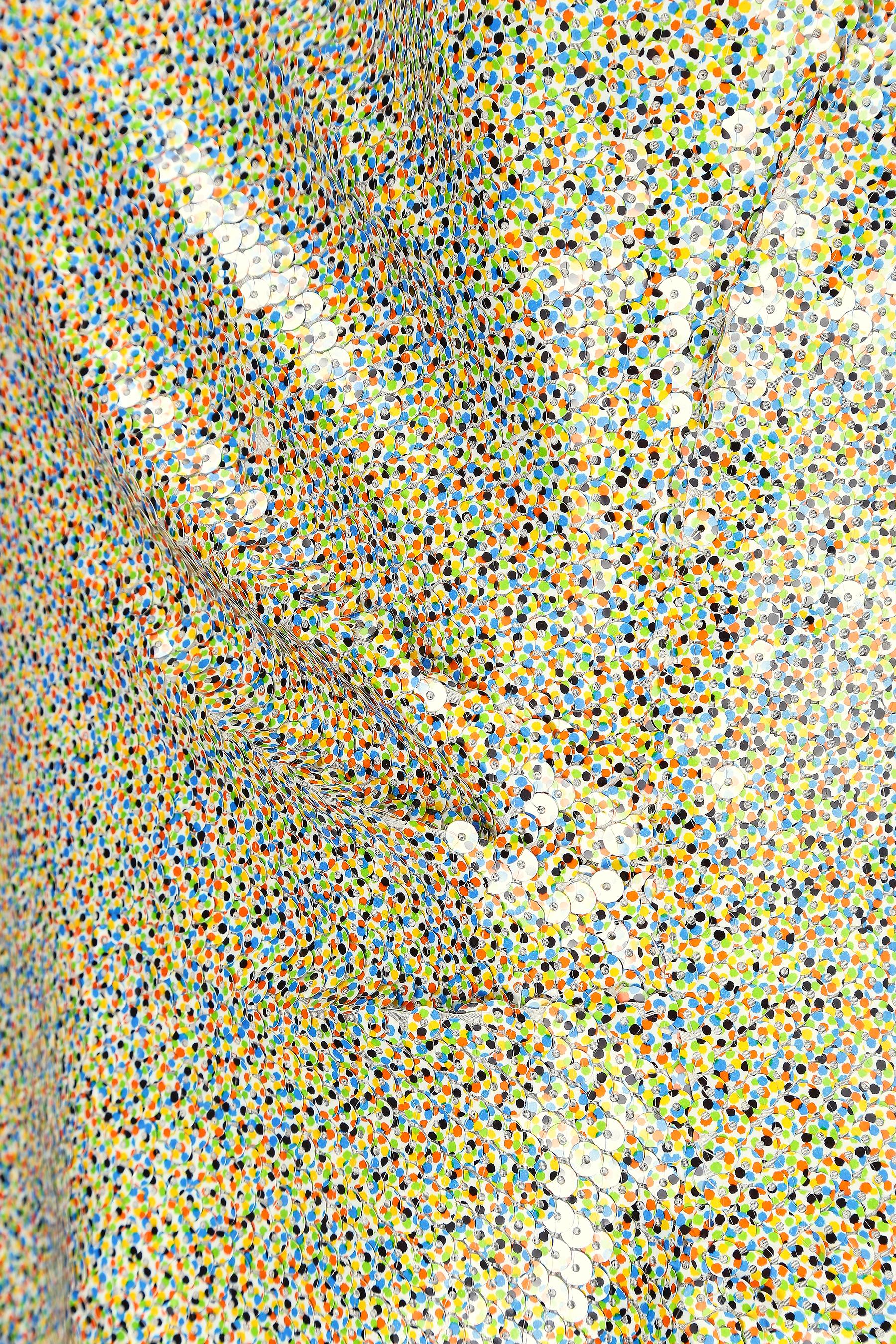 Vestido de lentejuelas multicolor Andre Laug Couture de los años 80 en Excelente estado para la venta en London, GB