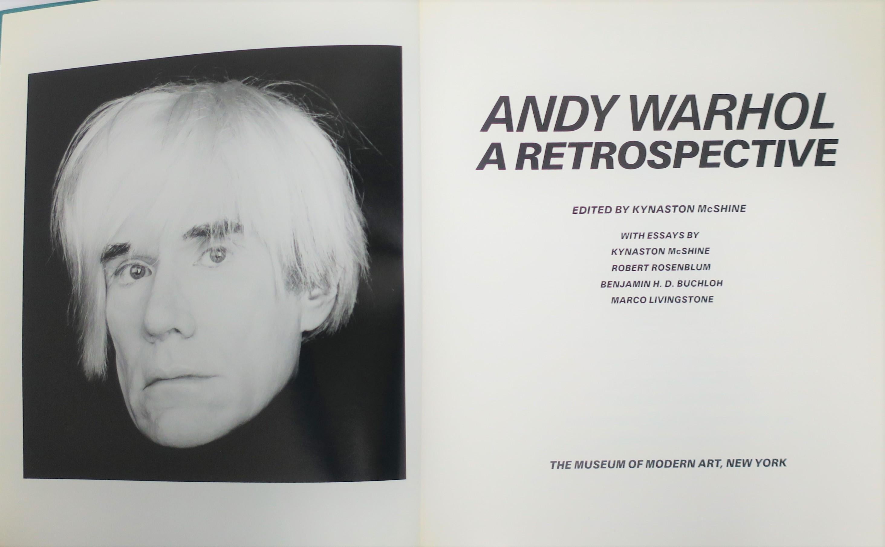 Late 20th Century Andy Warhol a Retrospective Hard-Cover Coffee Table Book, 1989 For Sale