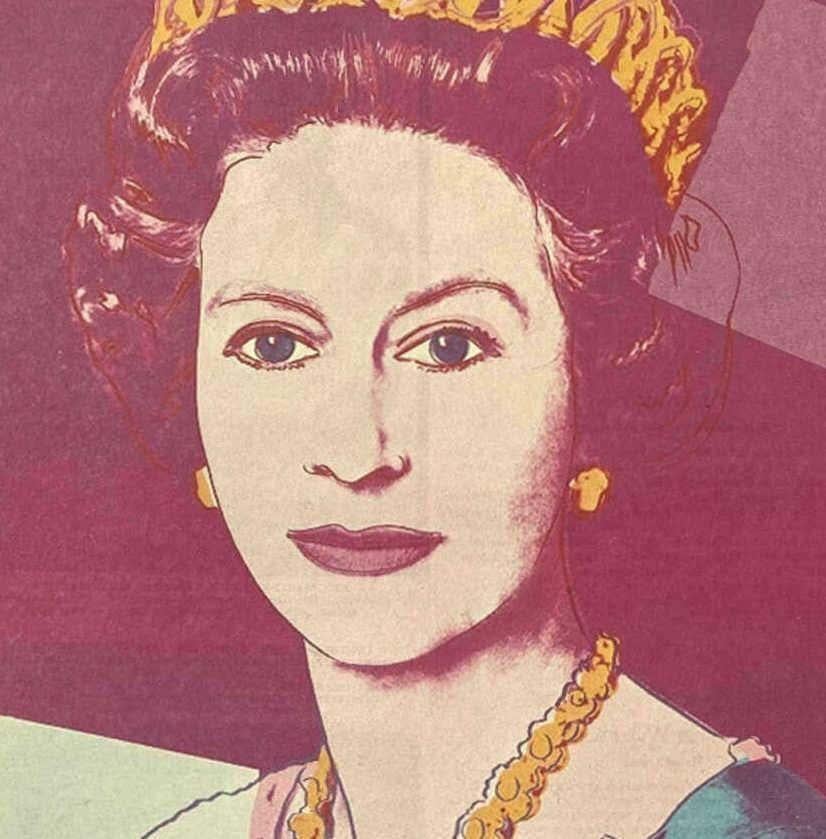 1980's Andy Warhol Reigning Queens Advertisement (Warhol Queen Elizabeth) In Good Condition For Sale In Brooklyn, NY
