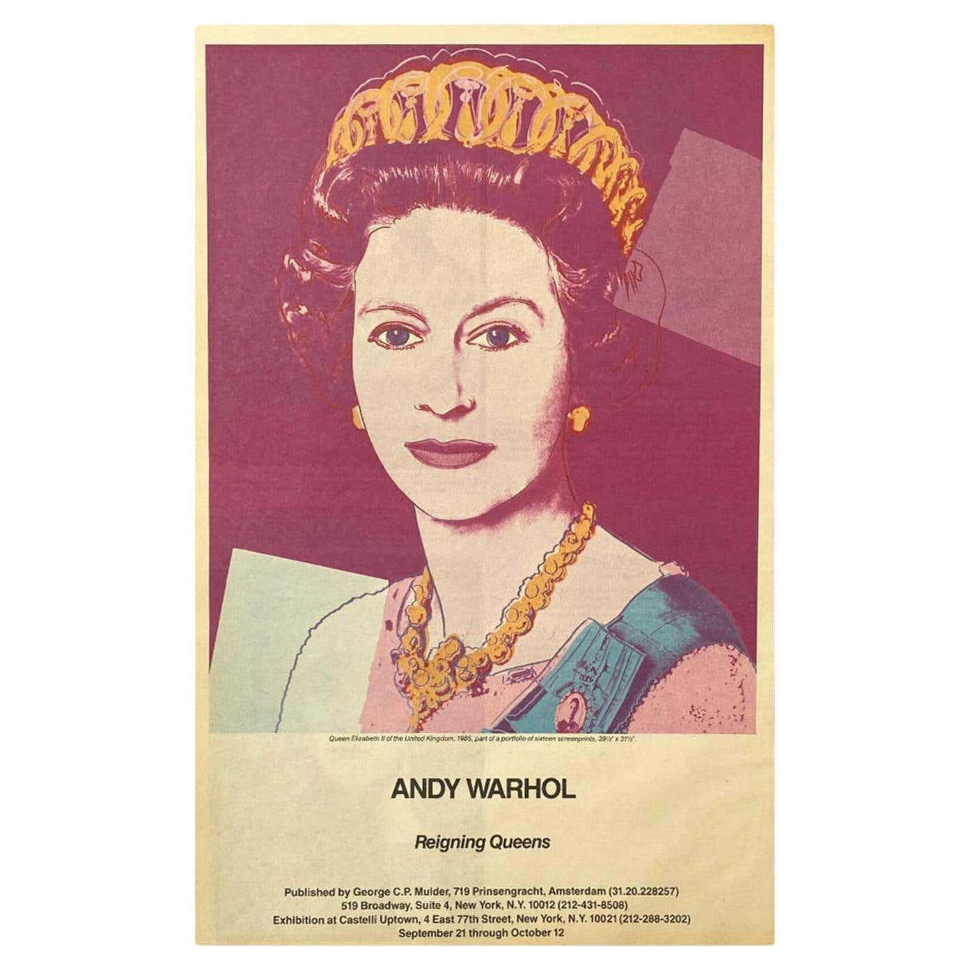Pubblicità di Andy Warhol del 1980 sulle regine regnanti (Warhol Queen Elizabeth)