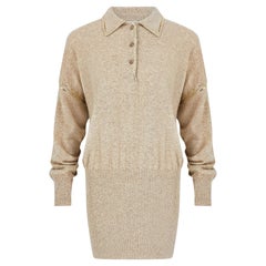 1980s Angelo Tariazzi Oatmeal and Gold Embellished Jumper