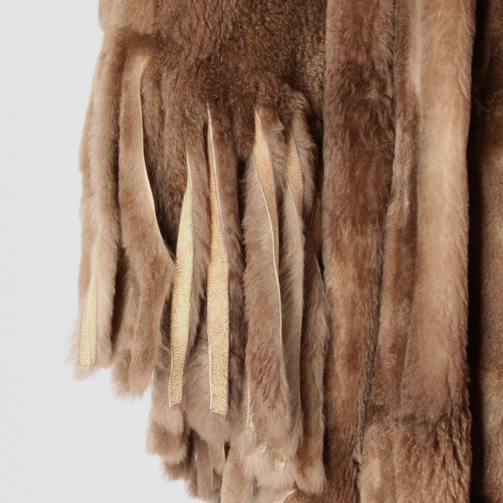 Women's 1980s A.N.G.E.L.O. Vintage Cult brown beaver fur cape