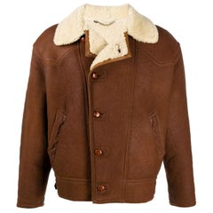 1980s A.N.G.E.L.O. Vintage Cult Brown Sheepskin Coat