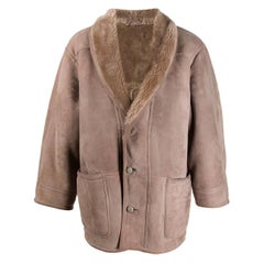 manteau en peau de mouton des années 1980 A.N.G.E.L.O. Vintage Cult Dove Grey