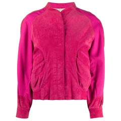 1980s A.N.G.E.L.O. Vintage Cult Fuchsia Suede Jacket