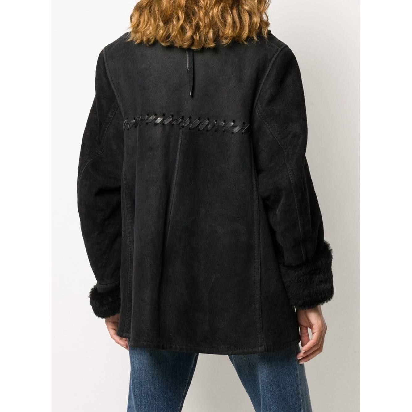1980s A.N.G.E.L.O. Vintage Cult Shearling Coat In Excellent Condition In Lugo (RA), IT