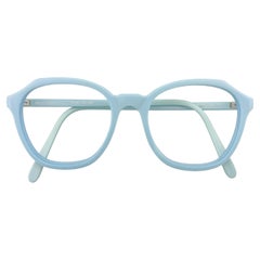 1980's Anglo American Baby Blue Brillenfassungen