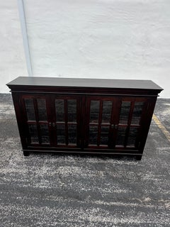 1980s Anglo-Indian Style Glass Bookcase