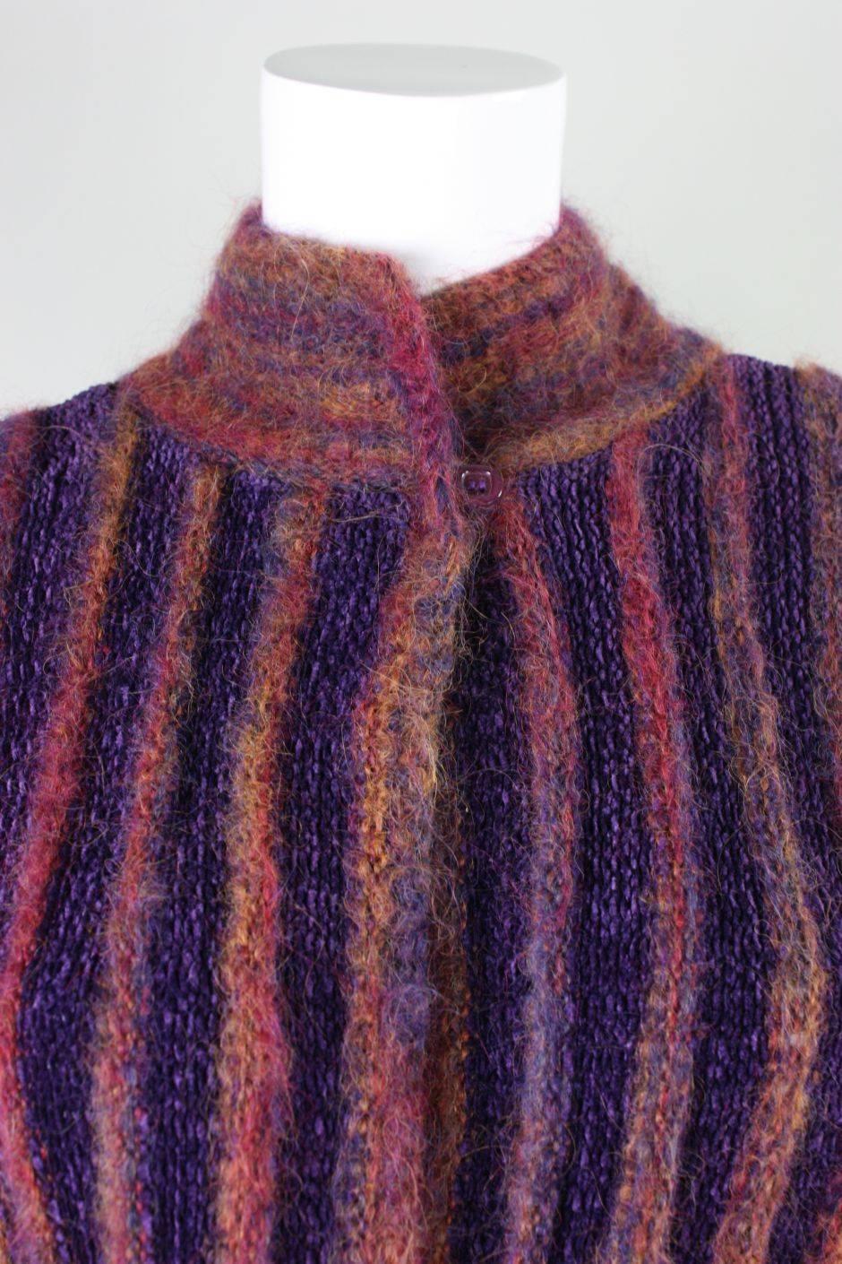 Women's 1980's Ann Caron by Annette Pyes  Mohair Cardigan For Sale