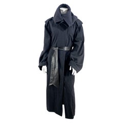 manteau en laine anthracite Anne Marie Beretta des années 1980