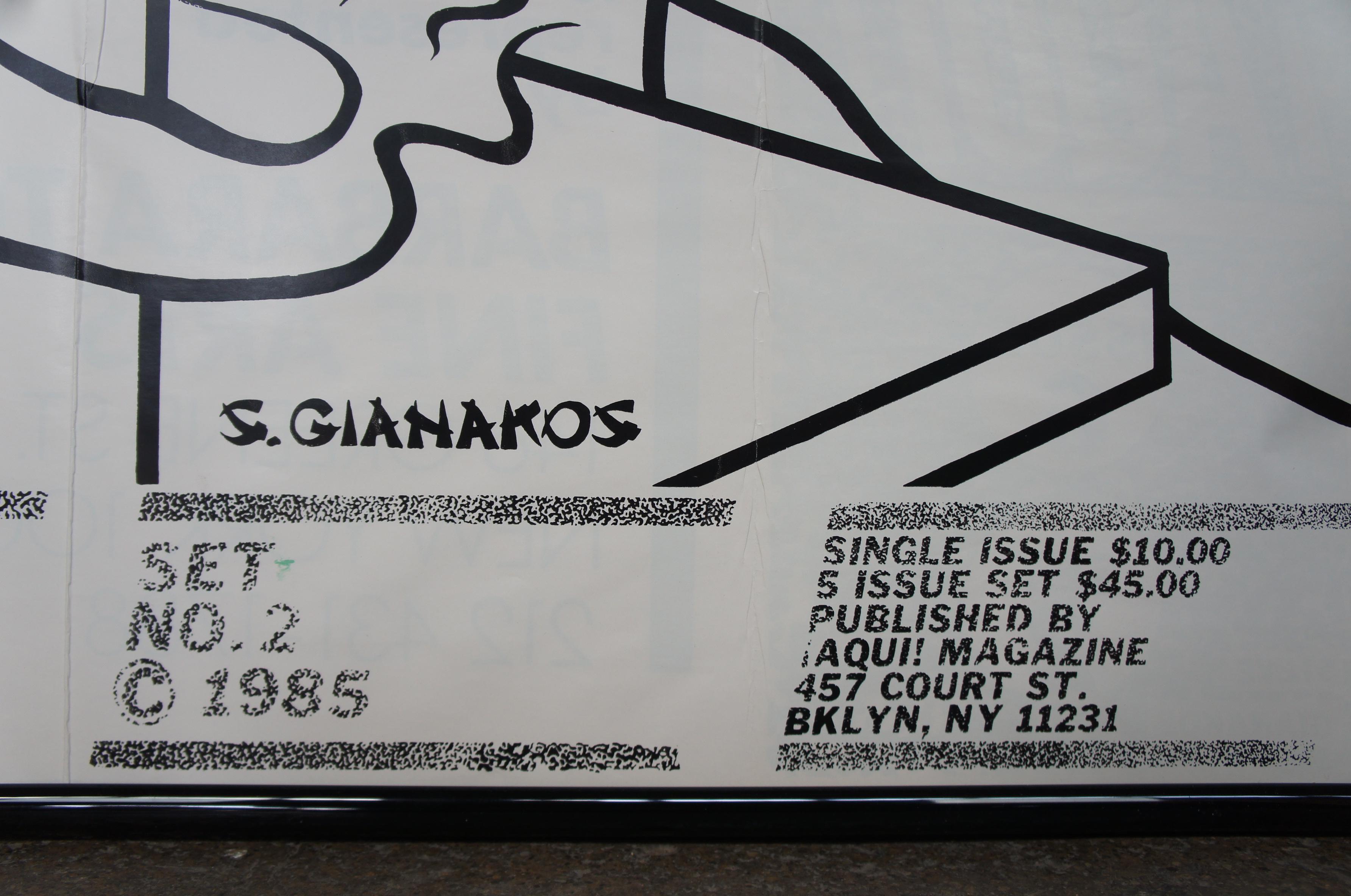 Fine XX secolo Aqui Magazine Pop Art Poster Print Issue #6 degli anni '80 di Steve Gianakos in vendita