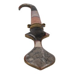 1980s Arabic Style Dagger Made with Hard Stones