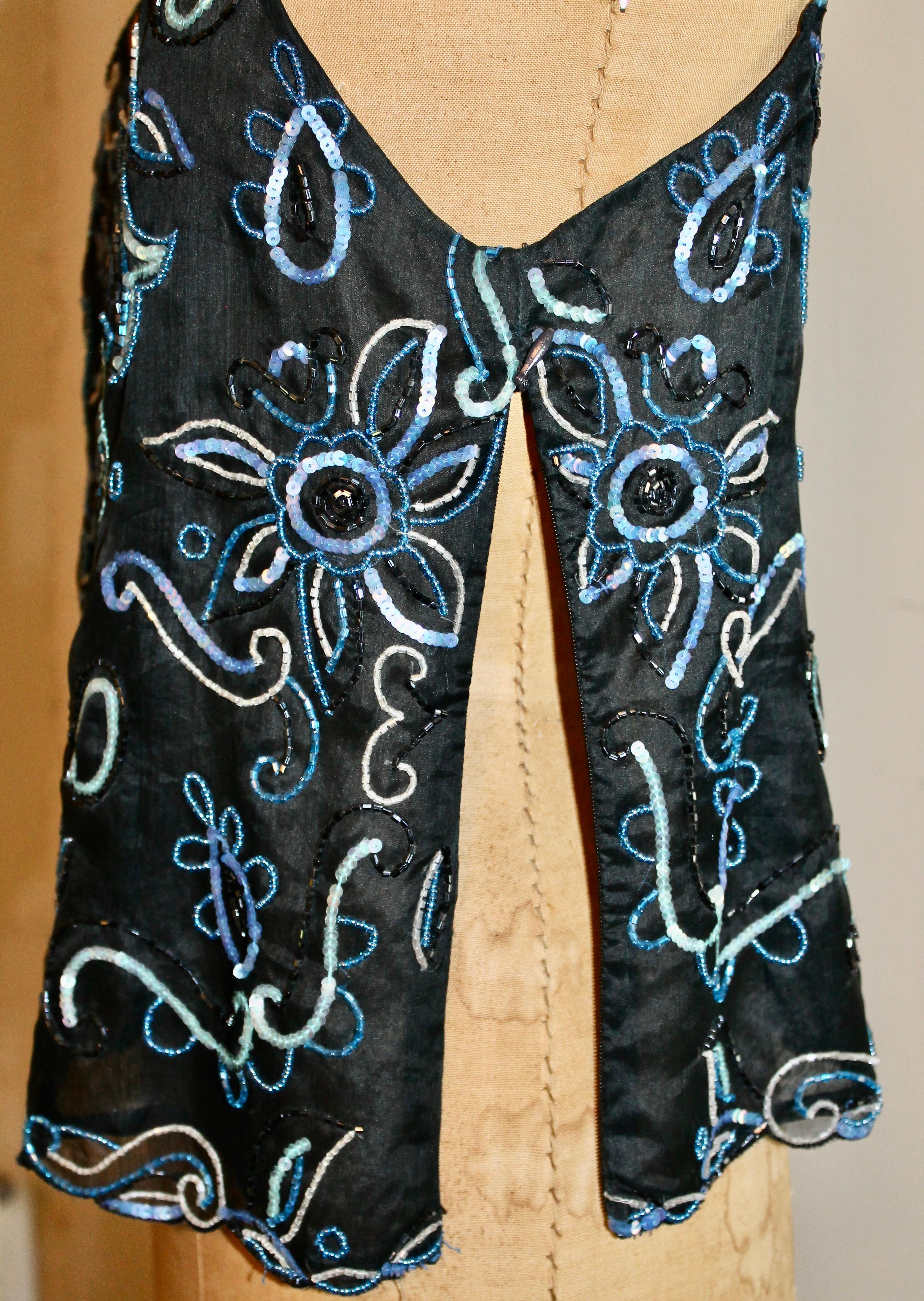 Camisola de seda con cuentas Armani de los años 80 en venta 5