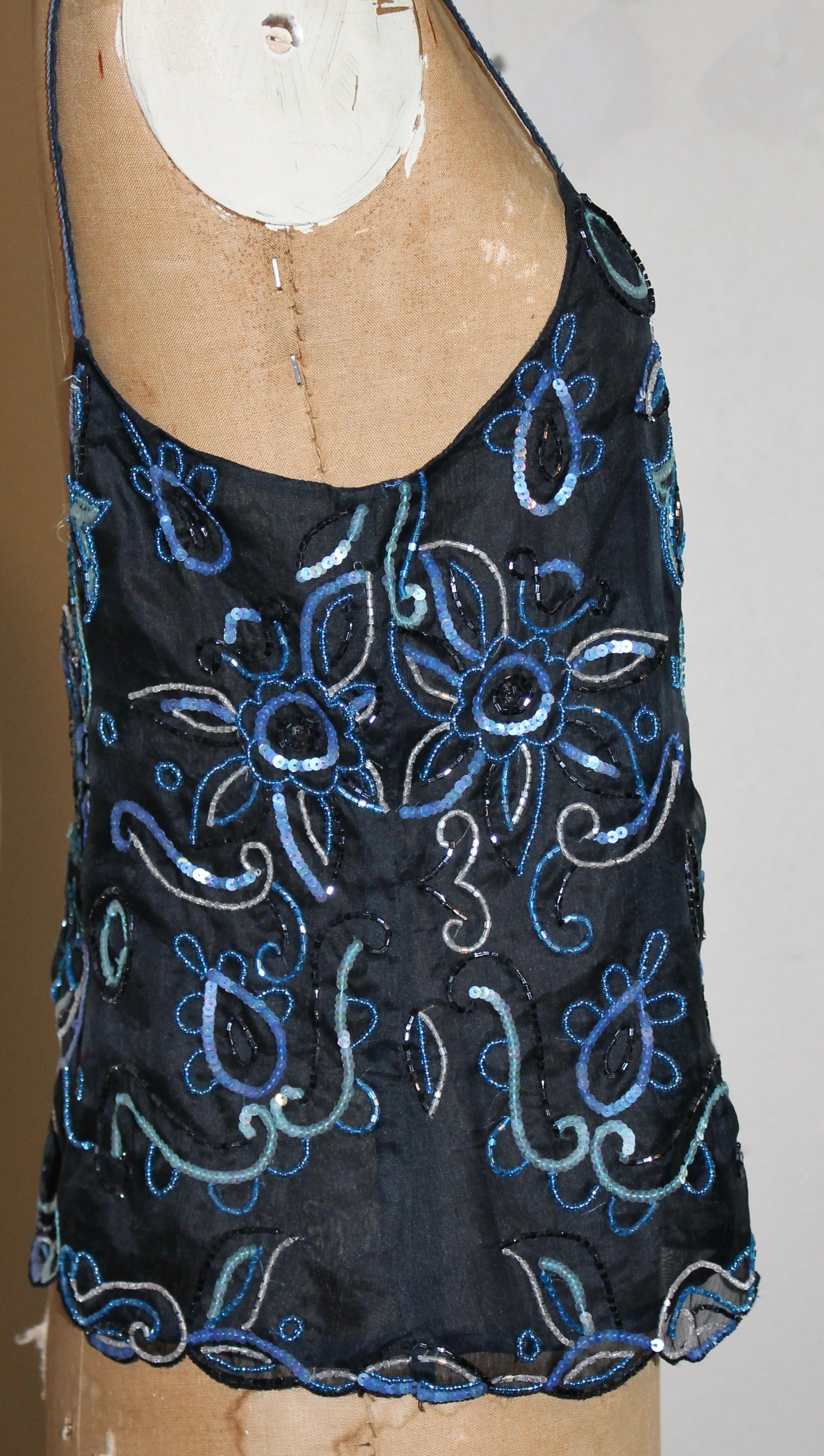 Camisola de seda con cuentas Armani de los años 80 en Bueno estado para la venta en Sharon, CT