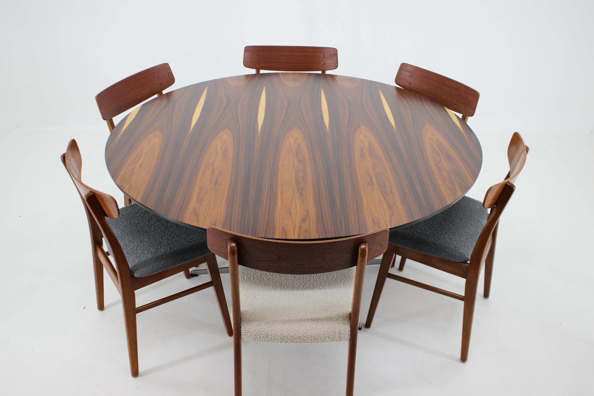 1980s Arne Jacobsen Round Palisander Dining Table for Fritz Hansen, Denmark 2
