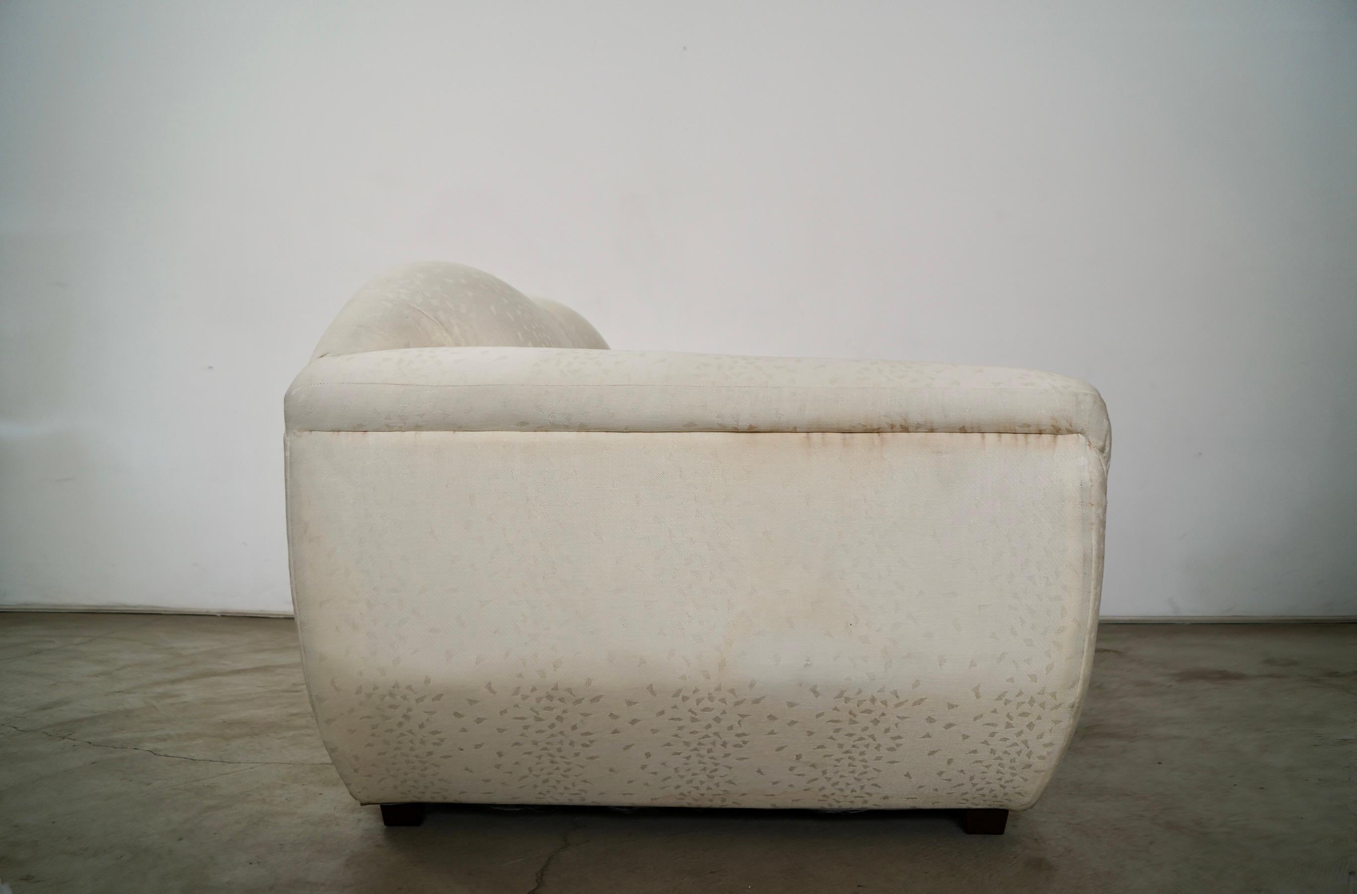 1980's Art Deco Hollywood Regency Gondola Sofa by Bassett Furniture 5