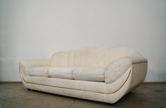 1980's Art Deco Hollywood Regency Gondola Sofa by Bassett Furniture