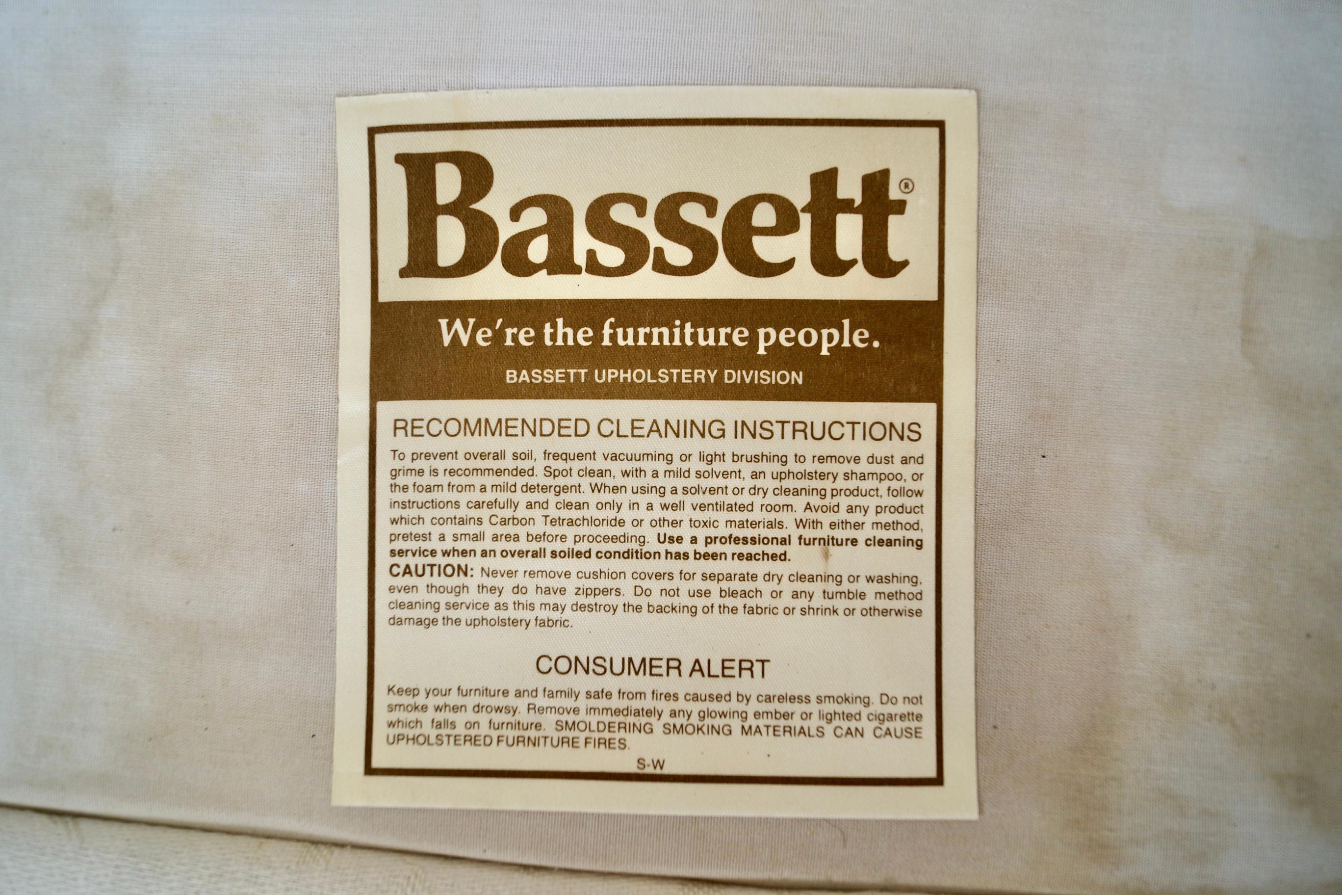 1980's Art Deco Hollywood Regency Gondola Sofa by Bassett Furniture 14