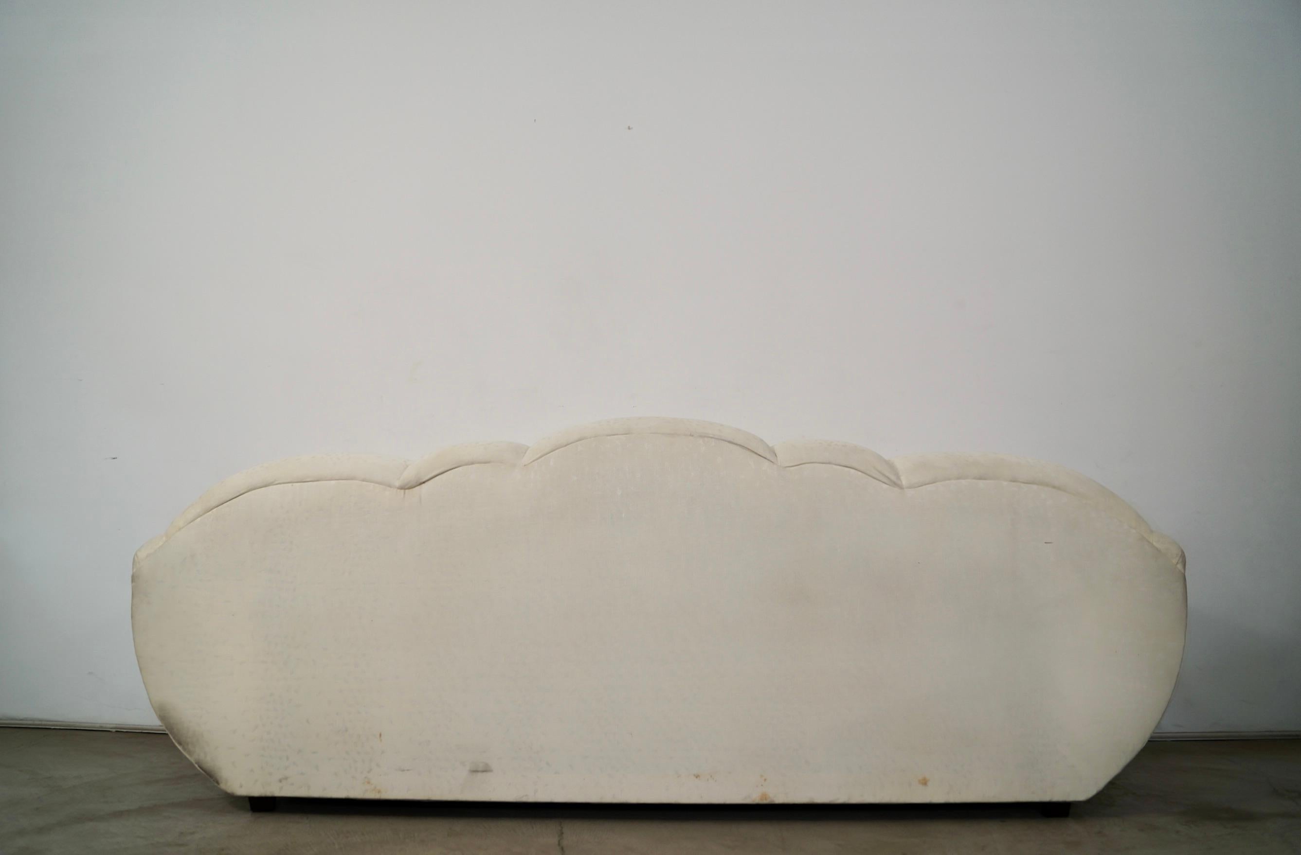 1980's Art Deco Hollywood Regency Gondola Sofa by Bassett Furniture 2