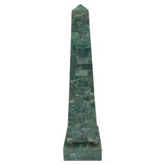 1980s Art Deco Malachite Obelisk