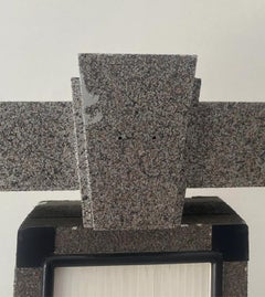 Schwebender Art-Déco-Revival-Rahmen aus Kunstmarmor, 1980er Jahre