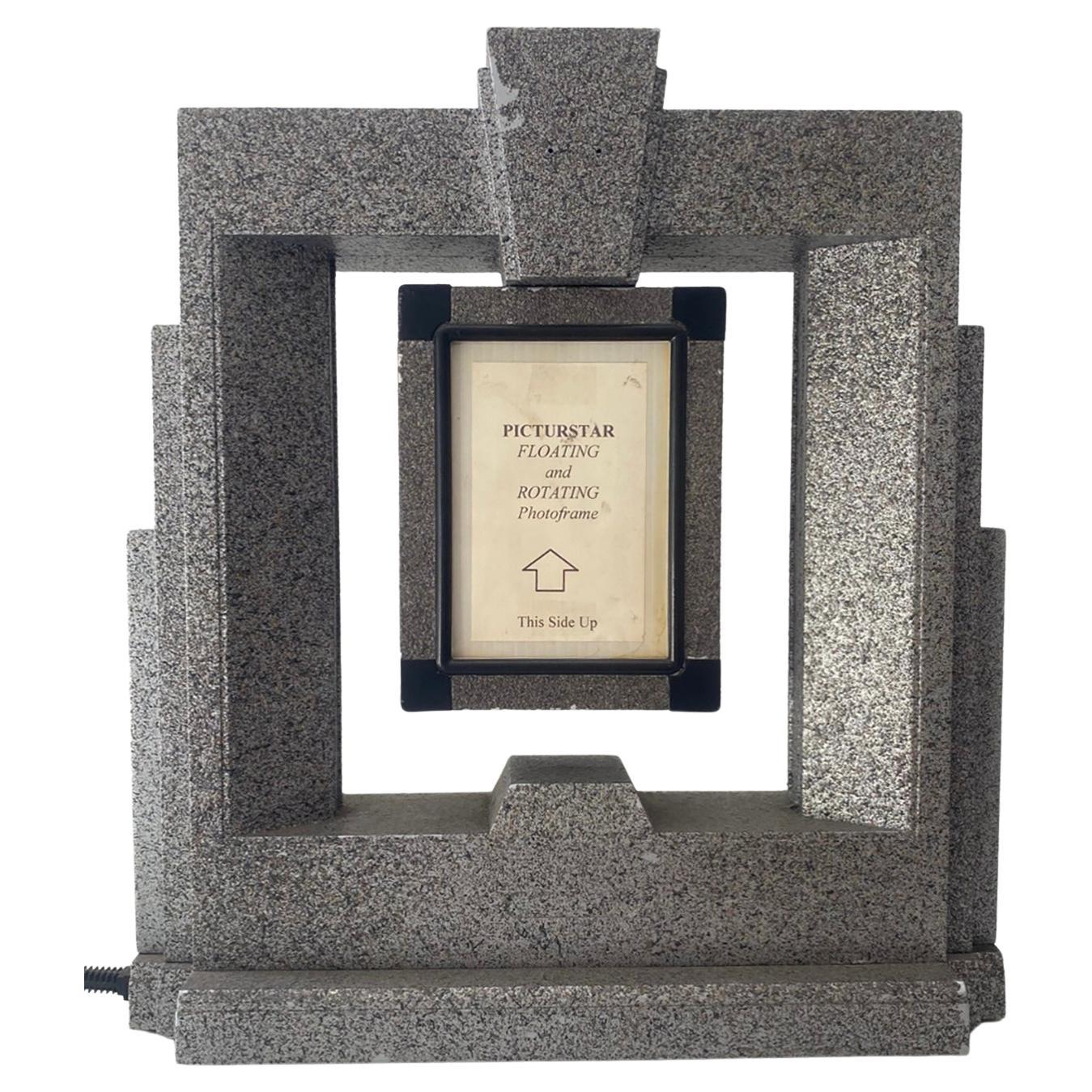 1980s Art Deco Revival Faux Marble Floating Frame