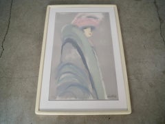 1980's Art Deco Signed Abstract Artist Proof Vicky Montesinos Lithograph